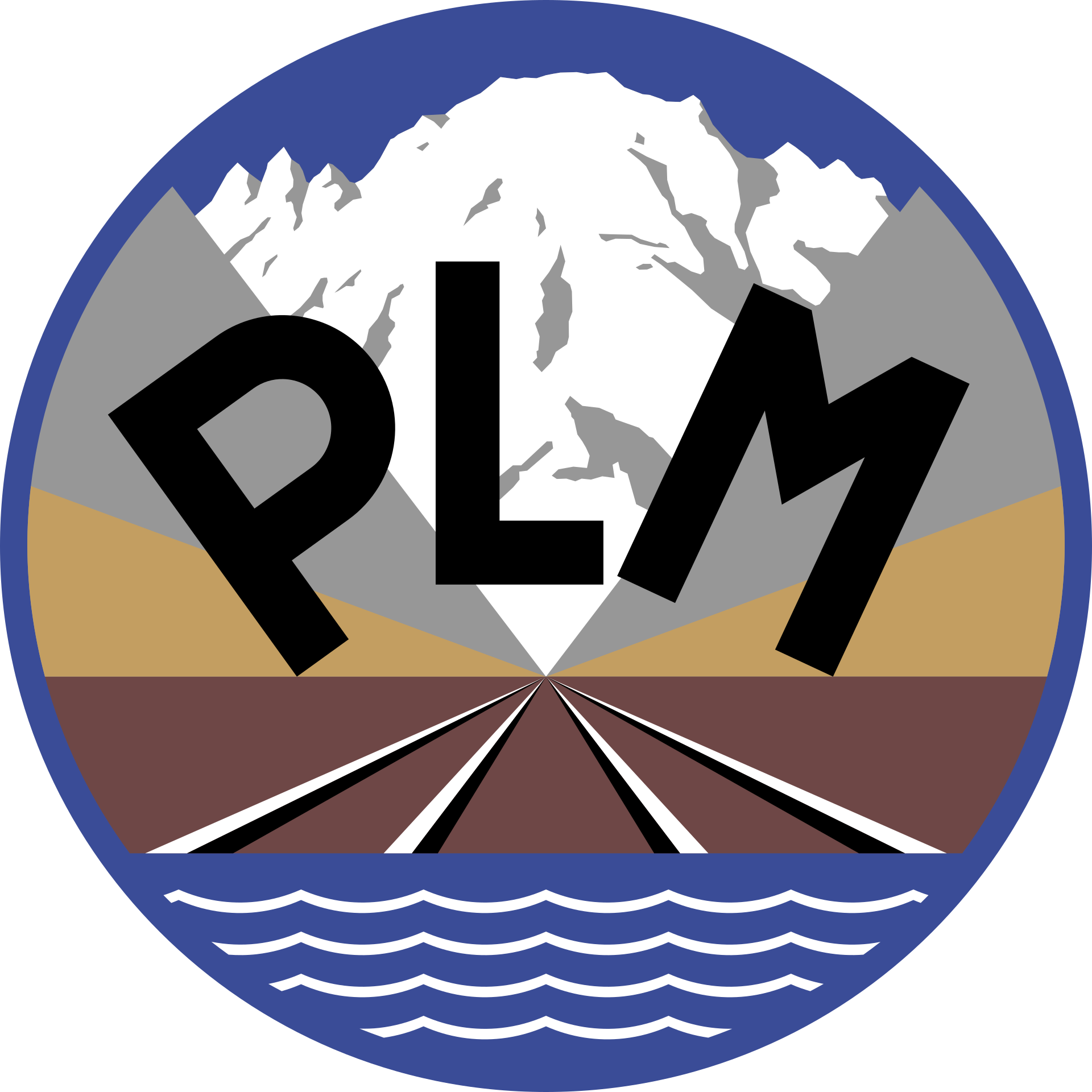 Logo de la compagnie PLM Le logo de la compagnie PLM en noir